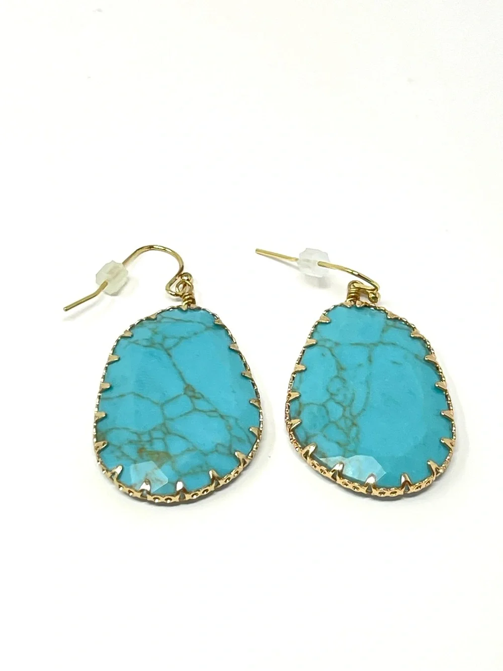 New Anthropologie Turquoise Drop Dangle Earrings - Picture 4 of 4